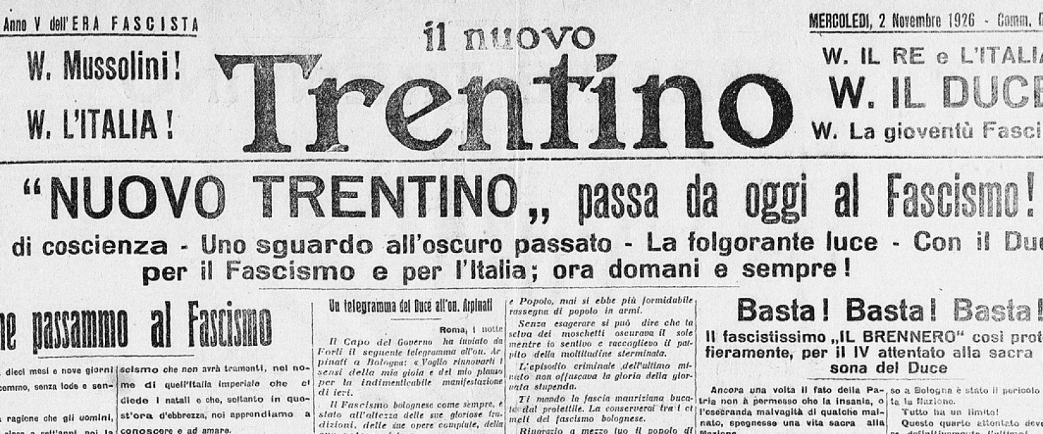 Il Nuovo Trentino fascismo slide