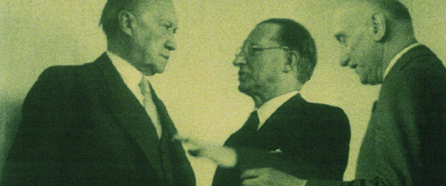 Adenauer, De Gasperi e Shuman slide