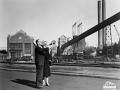 De Gasperi e la moglie Francesca, Detroit 1951